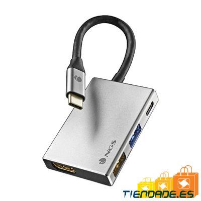 NGS Adaptador multipuerto USB-C 4 EN 1