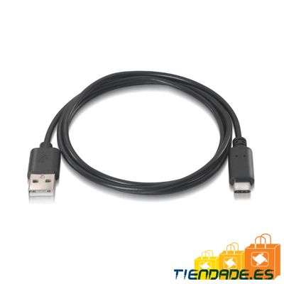 Aisens Cable USB 2.0 3A USB-C/M-A/M negro 1.0m