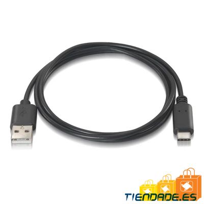 Aisens Cable USB 2.0 3A  USB-C/M-A/M negro 2.0m