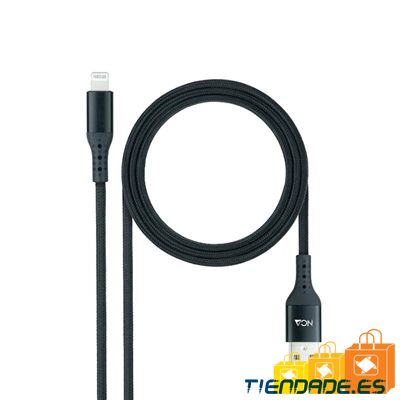 Nanocable Cable Lightining-USB A/M, Negro, 1 M