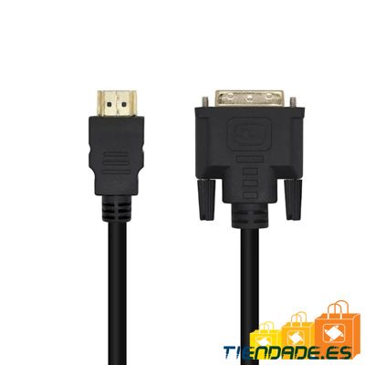 Aisens Cable DVI 18+1/M a HDMI A/M negro 1.8m