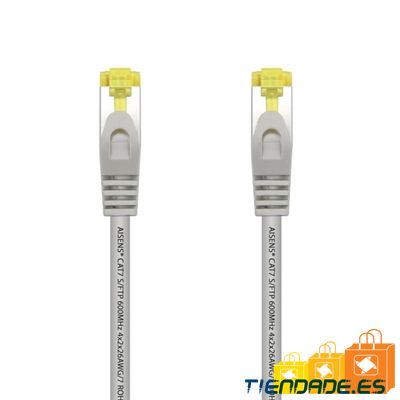 Aisens Cable Latiguillo RJ45 CAT.7 AWG26 gris 0.5m