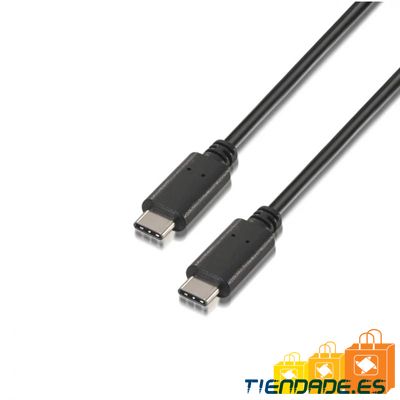 Aisens Cable USB 2.0 3A tipo C/M-C/M negro 1.0m