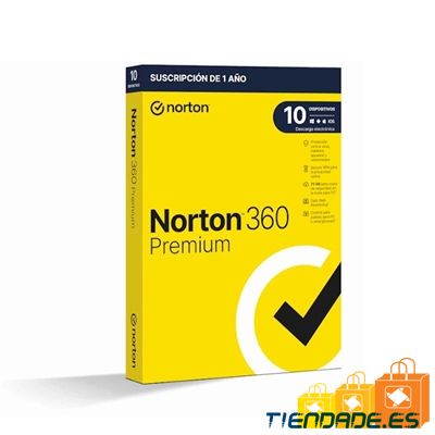 NORTON 360 Premium 75GB ES 1us 10 dispositivos 1A