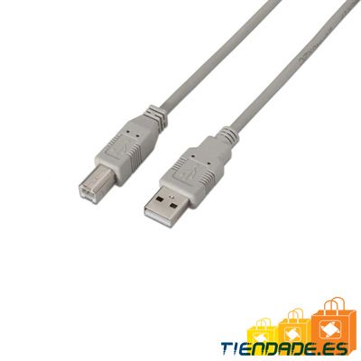 Aisens Cable USB 2.0 impresora A/M-B/M beige 1.8m