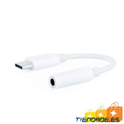 Nanocable Adaptador Audio USB-C-M a Jack-H, Blanco