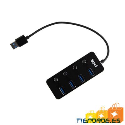 iggual Hub tipo A x 4 puertos USB 3.1 4BUTTONS