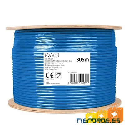 Ewent Bobina Cable Red CAT6A U/UTP,LSZH,305m