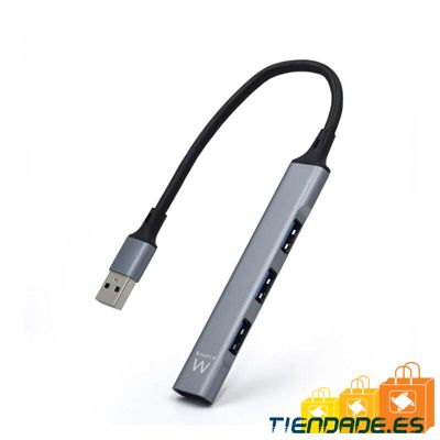 EWENT Hub Slim Usb 4 puertos