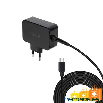 Tooq Cargador portatil GAN USB-C PD 65W Negro