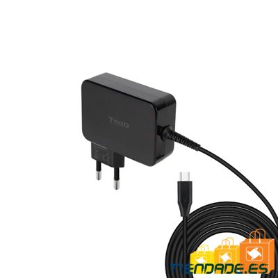 Tooq Cargador portatil GAN USB-C PD 90W Negro