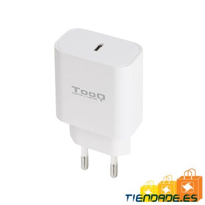 Tooq Cargador pared USB-C PD3.0 20W Blanco