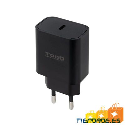 Tooq Cargador pared USB-C PD3.0 20W Negro