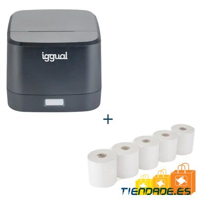 iggual Kit impresora trmica TP EASY 58 + 5 rollos