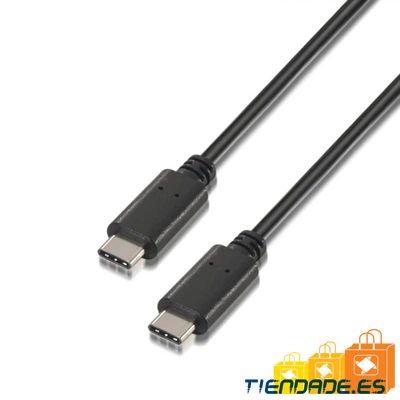 Aisens Cable USB 2.0 3A C/M-C/M Negro 0.5M