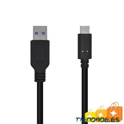 Aisens Cable USB 3.1 Gen2 10G3A C/M-A/M Negro 0.5M