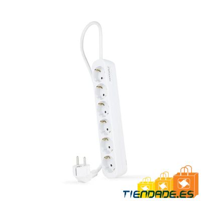 Nanocable Regleta de Enchufes 6 Tomas 1.4 m Blanco