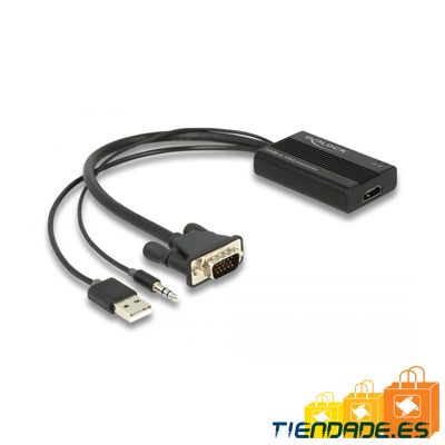 Delock Adaptador HDMI a VGA con audio 25 cm