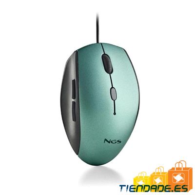 NGS WIRED ERGO SILENT MOUSE + USB TYPE C ADAPT ICE