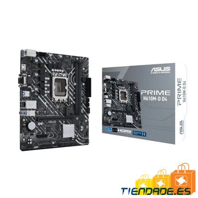 ASUS Placa Base PRIME H610M-D D4  mATX 1700