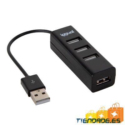 iggual Hub USB 2.0 x 4 puertos HUB-A-4p