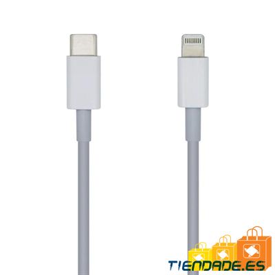 Aisens Cable Lightning-M a USB-C 2.0-M blanco 20cm
