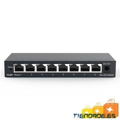 Ruijie Unmanaged Switch 8xGb RJ45 Steel Case