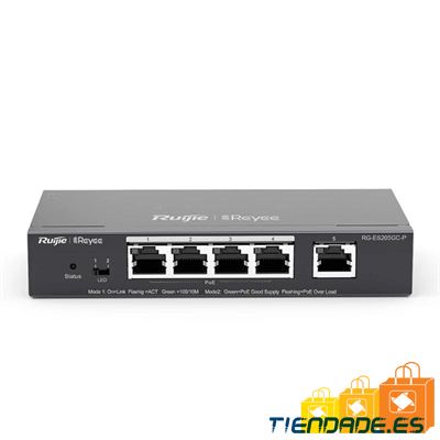 Ruijie Switch 5xGb RJ45 (4 PoE/POE+) 54W Steel