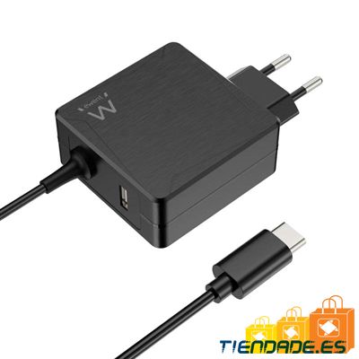 EWENT Cargador USB-CPD 65W + Puerto USB-A