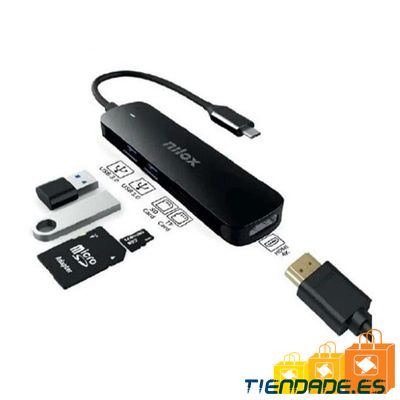 Nilox NXDSUSBC05 Adaptador USB-C 5 en 1