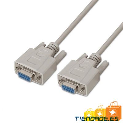 Aisens Cable Serie RS232 DB9/M-DB9/H Beige 1.8M