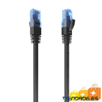 Aisens Cable RJ45 Cat.6 UTP AWG26 CCA Negro 0.5M