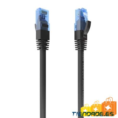 Aisens Cable RJ45 Cat.6 UTP AWG26 CCA Negro 1.0M