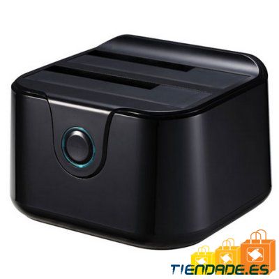 Tooq TQDS-802B Dock Station Doble Baha HDD Negra