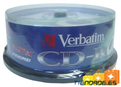 Verbatim CD-R 700MB 52x Tarrina 25Uds