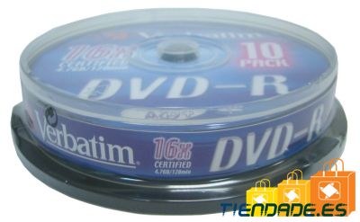 Verbatim DVD-R 4.7GB 16x Tarrina 10Uds