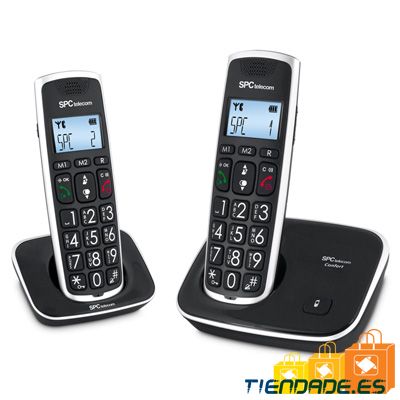 SPC 7609N Telefono DECT COMFORT KAISER DUO Negro