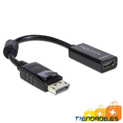 Delock Adaptador Displayport M a HDMI H Negro