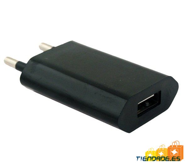 Cargador rapido usb 1A para Android Apple Iphone 4, 3, 3G, 3Gs, negro