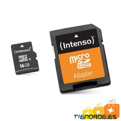 Intenso 3413470 Micro SD clase 10 16GB c/adapt