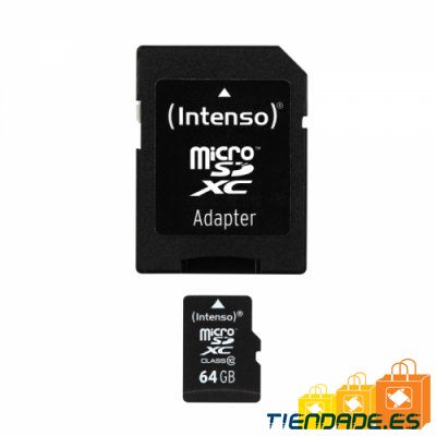 Intenso 3413490 Micro SD clase 10 64GB c/adapt