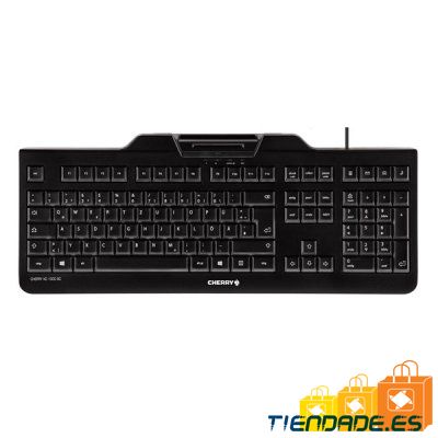 Cherry Teclado+lector chip integrado (DNIe) Negro