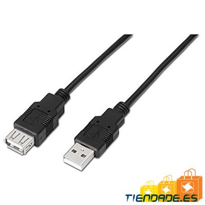 Nanocable Cable USB 2.0 Tipo-A M/H P Negro 1,8 m