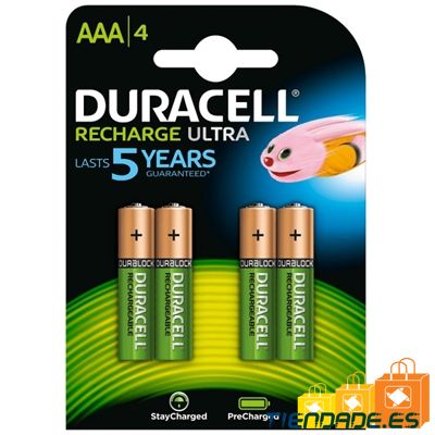 Duracell Pila Recargable HR03 AAA 900mAh Blister*4