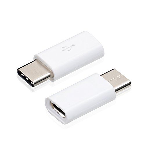 Adaptador micro usb a usb c 3.1, color blanco